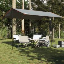  Kampeerluifel waterdicht 400x294 cm grijs en oranje