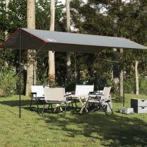  Kampeerluifel waterdicht 500x294 cm grijs en oranje