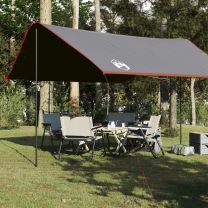 Kampeerluifel waterdicht 430x380x210 cm grijs en oranje