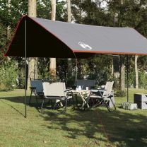  Kampeerluifel waterdicht 430x380x210 cm grijs en oranje