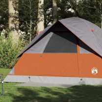  Koepeltent 6-persoons waterdicht grijs en oranje
