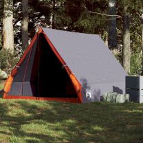  Tent A-frame 2-persoons waterdicht grijs en oranje
