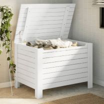  Opbergbox met deksel RANA 80x49x54 cm massief grenenhout wit
