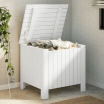  Opbergbox met deksel RANA 60x49x54 cm massief grenenhout wit