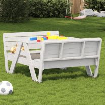  Picknicktafel voor kinderen 88x122x58 cm massief grenenhout wit