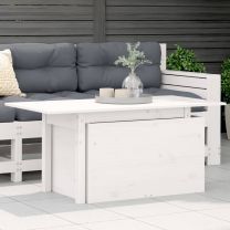  Tuintafel 100x50x75 cm massief grenenhout wit