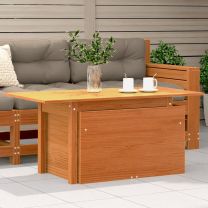  Tuintafel 100x50x75 cm massief grenenhout wasbruin