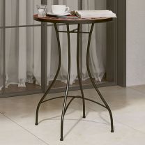  Bistrotafel mozaek 50x70 cm keramiek terracottakleurig en wit