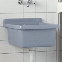  Wasbak wandgemonteerd 40x40x24 cm hars grijs