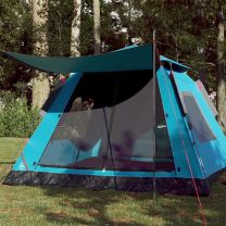  Koepeltent 5-persoons snelontgrendeling blauw