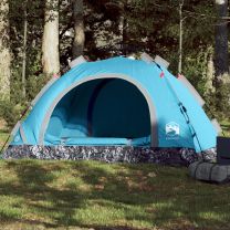  Tent 3-persoons snelontgrendeling blauw