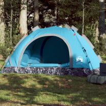  Tent 4-persoons snelontgrendeling blauw