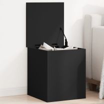  Opbergbox 40x42x46 cm bewerkt hout zwart
