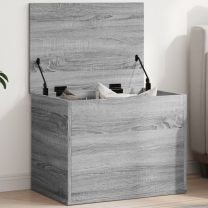  Opbergbox 60x42x46 cm bewerkt hout grijs sonoma eikenkleurig