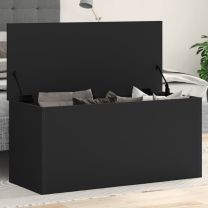  Opbergbox 100x42x46 cm bewerkt hout zwart