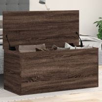  Opbergbox 100x42x46 cm bewerkt hout bruin eikenkleurig