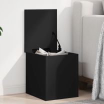  Opbergbox 30x35x35 cm bewerkt hout zwart