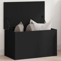  Opbergbox 60x35x35 cm bewerkt hout zwart