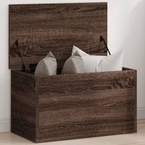  Opbergbox 60x35x35 cm bewerkt hout bruin eikenkleurig