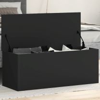  Opbergbox 90x35x35 cm bewerkt hout zwart