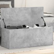  Opbergbox 90x35x35 cm bewerkt hout betongrijs