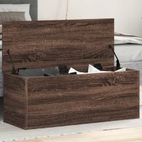  Opbergbox 90x35x35 cm bewerkt hout bruin eikenkleur