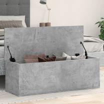  Opbergbox 102x35x35 cm bewerkt hout betongrijs