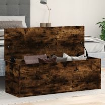 Opbergbox 102x35x35 cm bewerkt hout gerookt eikenkleurig