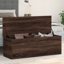  Opbergbox 102x35x35 cm bewerkt hout bruin eikenkleur