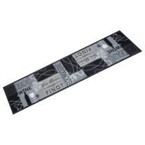  Keukenmat wasbaar wijnprint 60x300 cm fluweel grijs