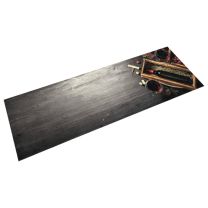  Keukenmat wasbaar wijnflesprint 45x150 cm fluweel