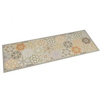  Keukenmat wasbaar zeshoekpastelprint 45x150 cm fluweel