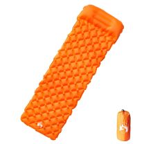  Kampeermatras met gentegreerd kussen opblaasbaar oranje