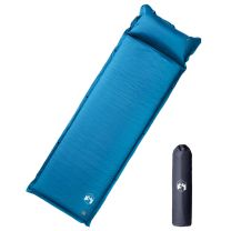  Kampeermatras met gentegreerd kussen zelfopblazend turquoise