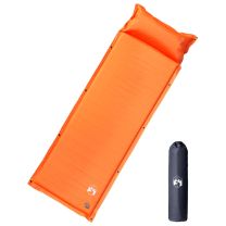  Kampeermatras met gentegreerd kussen zelfopblazend oranje