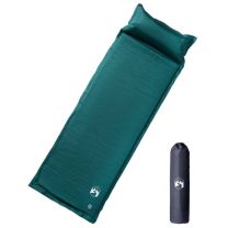  Kampeermatras met gentegreerd kussen zelfopblazend groen