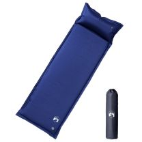  Kampeermatras met gentegreerd kussen zelfopblazend marineblauw