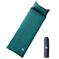  Kampeermatras met gentegreerd kussen zelfopblazend groen
