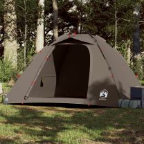  Tent 4-persoons snelontgrendeling bruin