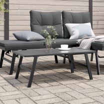 Tuintafeltje 90x45x35 cm gepoedercoat staal zwart