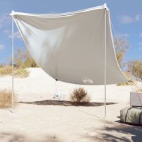  Strandluifel met zandankers 214x236 cm grijs