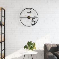  Wandklok 50 cm ijzer zwart