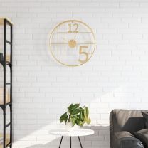  Wandklok 50 cm ijzer goudkleurig
