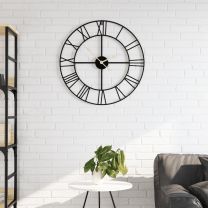 Wandklok 50 cm ijzer zwart