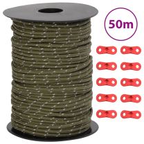  Tentscheerlijn met reflecterende strips en spanners 50 m 3 mm