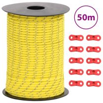  Tentscheerlijn met reflecterende strips en spanners 50 m 3 mm