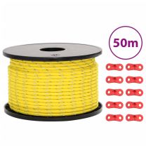  Tentscheerlijn met reflecterende strips en spanners 50 m 5 mm