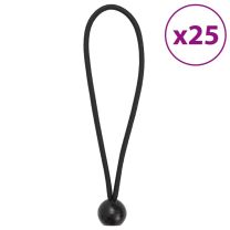  Spanelastieken met ballen 25 st 21x0,5 cm