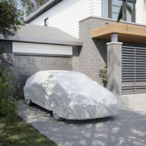  Autohoes voor sedan met gespriemen M volledig zilverkleurig