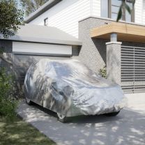  Autohoes voor SUV met gespriemen XL volledig zilverkleurig